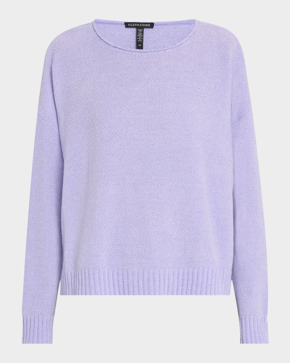 Scoop-Neck Organic Cotton Chenille Sweater